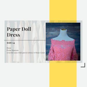 Rose | Pink Paper Doll Lace Dress